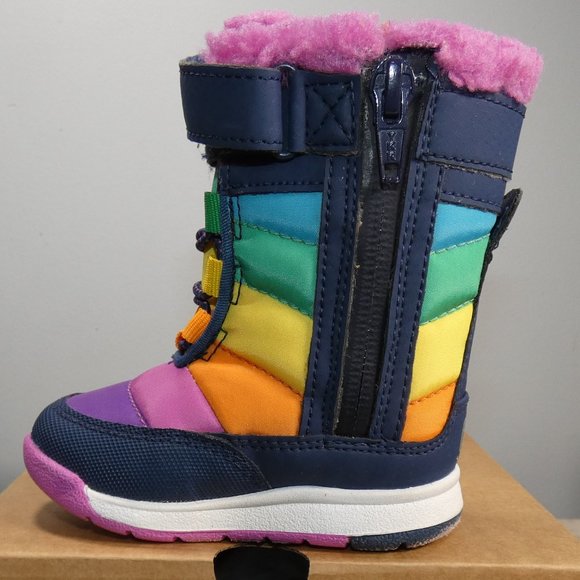NiB Merrell Alpine Puffer JR Waterproof Backpacking Boot Rainbow Multi 4 Unisex - Picture 5 of 12